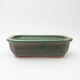 Ceramic bonsai bowl 17.5 x 13.5 x 5.5 cm, color green-brown - 1/3