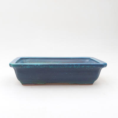 Ceramic bonsai bowl 18 x 13.5 x 4.5 cm, color blue - 1