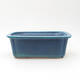 Ceramic bonsai bowl 17 x 12.5 x 6.5 cm, color blue - 1/3