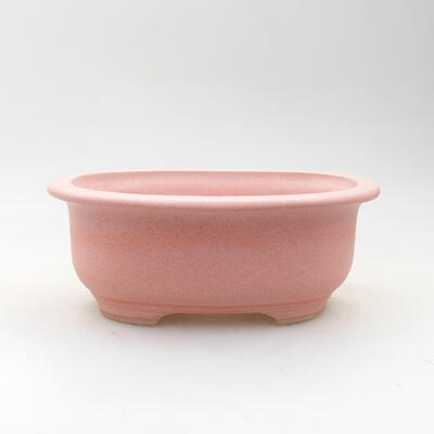 Ceramic bonsai bowl 15 x 12 x 6 cm, color pink - 1