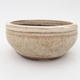 Ceramic bonsai bowl 10.5 x 10.5 x 5 cm, color beige - 1/4