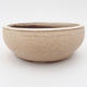 Ceramic bonsai bowl 11 x 11 x 4 cm, color beige - 1/4