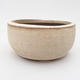 Ceramic bonsai bowl 10 x 10 x 5 cm, color beige - 1/4