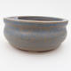 Ceramic bonsai bowl 10 x 10 x 4 cm, color blue - 1/4