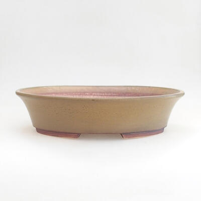 Ceramic bonsai bowl 33.5 x 29 x 8 cm, brown color - 1