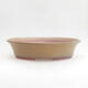 Ceramic bonsai bowl 33.5 x 29 x 8 cm, brown color - 1/3