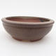 Ceramic bonsai bowl 10 x 10 x 3,5 cm, brown color - 1/4