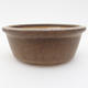 Ceramic bonsai bowl 10 x 10 x, 3,5 cm, brown color - 1/4