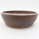 Ceramic bonsai bowl 11 x 11 x, 4 cm, brown color - 1/4