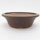 Ceramic bonsai bowl 12 x 12 x, 4 cm, brown color - 1/4