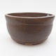 Ceramic bonsai bowl 11 x 11 x, 6 cm, brown color - 1/4
