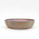 Ceramic bonsai bowl 17.5 x 15 x 4.5 cm, brown color - 1/3