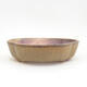 Ceramic bonsai bowl 17.5 x 15 x 4.5 cm, brown color - 1/3