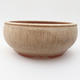 Ceramic bonsai bowl 15 x 15 x 6,5 cm, color beige - 1/4