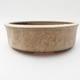 Ceramic bonsai bowl 16,5 x 16,5 x 5 cm, color beige - 1/4