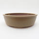Ceramic bonsai bowl 17 x 17 x 4,5 cm, yellow-brown color - 1/4
