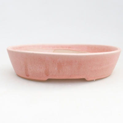 Ceramic bonsai bowl 17 x 14 x 2.5 cm, color pink - 1