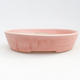 Ceramic bonsai bowl 17 x 14 x 2.5 cm, color pink - 1/4