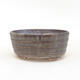 Ceramic bonsai bowl 11 x 9.5 x 3.5 cm, color brown - 1/3