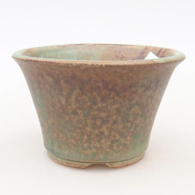 Ceramic bonsai bowl 11 x 11 x 7 cm, color brown-green - 1