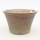 Ceramic bonsai bowl 11 x 11 x 7 cm, color brown-green - 1/3