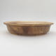 Ceramic bonsai bowl 24 x 21 x 5 cm, brown-yellow color - 1/3
