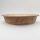 Ceramic bonsai bowl 24 x 21 x 5 cm, brown-beige color - 1/3