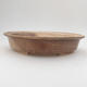 Ceramic bonsai bowl 24 x 21 x 5 cm, brown-beige color - 1/3