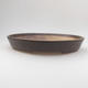 Ceramic bonsai bowl 28,5 x 23,5 x 4,5 cm, color brown - 1/3