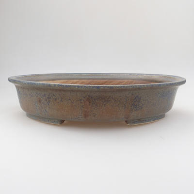 Ceramic bonsai bowl 29 x 25 x 6 cm, color blue - 1