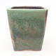 Ceramic bonsai bowl 14 x 14 x 15.5 cm, color brown-green - 1/3