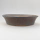 Ceramic bonsai bowl 21,5 x 18 x 5 cm, blue-brown color - 1/3