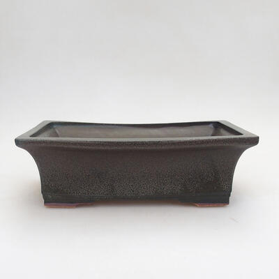 Ceramic bonsai bowl 20.5 x 15.5 x 7 cm, gray color - 1