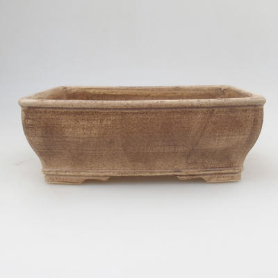 Ceramic bonsai bowl 17,5 x 14,5 x 5,5 cm, color brown - 1