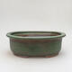 Ceramic bonsai bowl 22 x 18 x 8 cm, color green-brown - 1/3