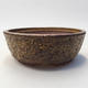 Ceramic bonsai bowl 15.5 x 15.5 x 5.5 cm, brown color - 1/4