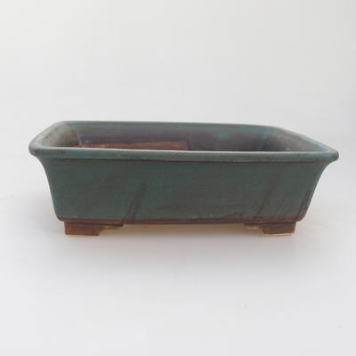 Ceramic bonsai bowl 17 x 14 x 5 cm, color green - 1