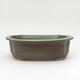 Ceramic bonsai bowl 23.5 x 19.5 x 7.5 cm, color green-brown - 1/3