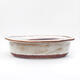 Ceramic bonsai bowl 36 x 29 x 9.5 cm, color white-brown - 1/3