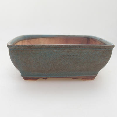 Ceramic bonsai bowl 15 x 12 x 5 cm, color blue - 1