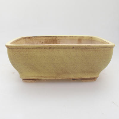Ceramic bonsai bowl 15 x 12 x 5 cm, yellow color - 1