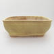 Ceramic bonsai bowl 15 x 12 x 5 cm, yellow color - 1/3