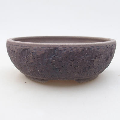 Ceramic bonsai bowl 16 x 16 x 5.5 cm, gray color - 1