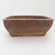 Ceramic bonsai bowl 15 x 12 x 5 cm, color beige-brown - 1/3