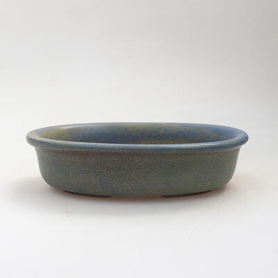 Ceramic bonsai bowl 14.5 x 10 x 4 cm, color blue-brown - 1