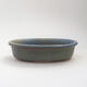 Ceramic bonsai bowl 14.5 x 10 x 4 cm, color blue-brown - 1/3