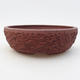 Ceramic bonsai bowl 17 x 17 x 5.5 cm, gray color - 1/4