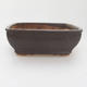Ceramic bonsai bowl 15 x 12 x 5 cm, brown color - 1/3