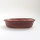 Ceramic bonsai bowl 14.5 x 10 x 4 cm, brown color - 1/3