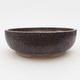Ceramic bonsai bowl 18 x 18 x 6 cm, color brown - 1/4